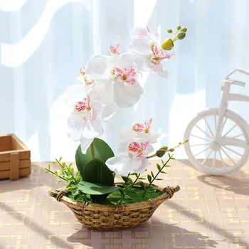 Artificiale Fluture Orhidee, Bonsai Simulare Flori Artificiale Decorative Fals Orhidee Cu Oala Ornamente Acasă De Anul Nou Decor