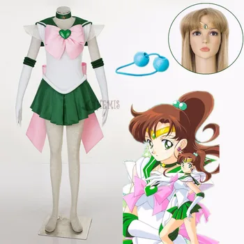 Athemis Anime Sailor Moon Kino Makoto/Sailor Jupiter Super S Cosplay Costum Personalizate Orice Dimensiune Rochie De Înaltă Calitate