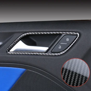 Atreus Auto-styling Fibra de Carbon Mânerul Ușii Benzi Decorative Tapiterie Autocolante Acoperi pe Masini Pentru toate modelele Audi A3 8V 2012-2017 Accesorii
