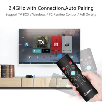 Backlit T6 Plus 2,4 G Zbor Air mouse tastatură Wireless și Telecomandă cu touchpad Cu Iluminare cu 7 Culori pentru Android X92 X96 TV Box