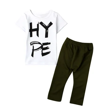 Baieti Set Haine Albe de Vara HYPE Copii T-shirt + Pantaloni Costume 2pcs Copii Haine Baieti Haine Casual Brand Băiat Seturi