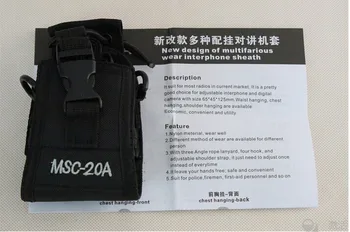 Baofeng GT-3 mark II Nailon transporta caz/sac MSC-20A pentru walkie talkie pofung wouxun tyt md-380