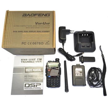 Baofeng UV-5RA+ PLUS Walkie Talkie Dual Band Cb la Îndemână Vânătoare Receptor Radio Cu Headfone UHF 400-470MHz VHF136-174MHz