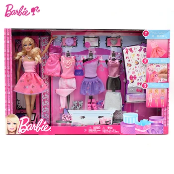 Barbie Originale Papusa Jucării Printesa Designer De Moda Combo American Girll Creative Desi Barbie Haine Rochie De Fete Pentru Copii Y7503