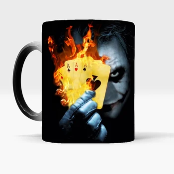 Batman joker cana fierbinte Sensibile cani 350ml Ceramice cafea Ceai lapte Cana de schimbare a culorii cana