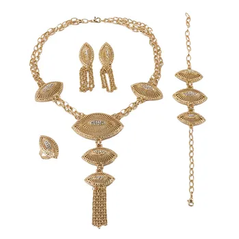 BAUS Dubai Africane Perla de Nunta Nupțial Bijuterii Set Cristal străpuns romantic femeie colier cercei set bijuterii Accesorii