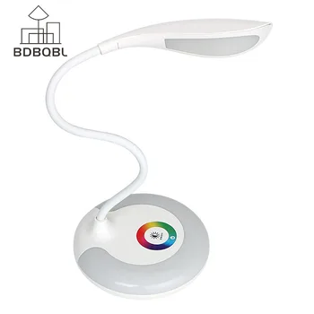 BDBQBL 3 Nivel de Atingere RGB Baza Ochi-de protecție a Lămpii de Noapte Estompat LED Lampa de Birou USB de Încărcare Carte de Lectură Lumină Reîncărcabilă
