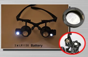 Bijuterii Uita-te la Repararea Lupa Ochelari Cu 2 Lumini cu LED-uri Lupa Rășină Lupa 10X 15X 20X 25X Ochi Nouă Lupă, Microscop