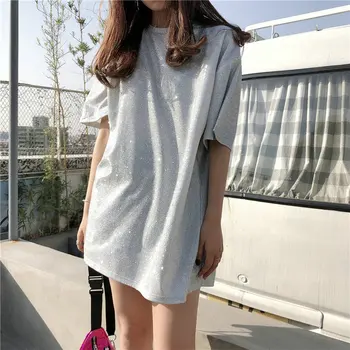 BOBOKATEER Plus Dimensiune Lung de Vara tricou Tricou Femei Top Vogue Harajuku Roz T-Shirt Femei Îmbrăcăminte Topuri Tricou Femme 2018