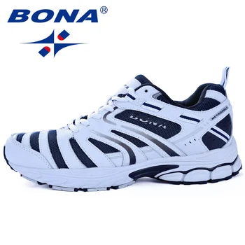 BONA New Sosire Fierbinte Stil Barbati Pantofi de alergat în aer liber de Mers pe jos de Trekking Adidași Confortabil Pantofi sport de Lumină Transport Gratuit