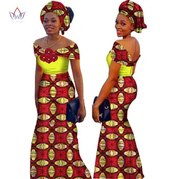 BRW 2017 Africane Rochii Pentru Femei din Africa de Imprimare Rochii Lungi Dashiki Rochie Bazin Riche se Amestecă Dimensiune Petrecere Vestido Pentru Fata WY1688
