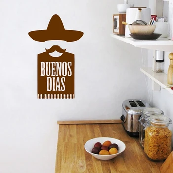 Buenos Dias Bucătărie Mexican Alimente Autocolante De Perete De Vinil Decal Cameră Acasa Art Decor Decal Decorații Murale