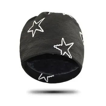 Bumbac De Înaltă Calitate Star Căciuli Adauga Lână Blană De Cașmir Pălărie De Iarnă Pentru Bărbați Și Femei Hip Hop Pălărie Tricotate Cald Căciuli Capac