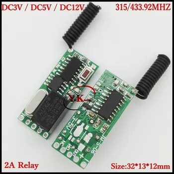 Butonul de Control de la Distanță Comutator 12V DC 1 Releu de Control de la Distanță NO COM NC Contact RX Receptor nu Putere de Ieșire RF Wireless Switch