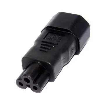 Cablecc IEC 320 Adaptor 3 Poli Socket C14 pentru Cloverleaf Plug Micky C5 Drept Extensie Adaptor de Alimentare