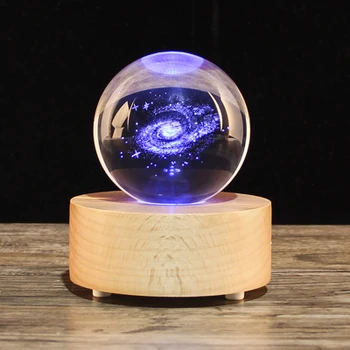 Cadou de crăciun globuri de Zăpadă glob de Cristal cutie muzicala din lemn, difuzor Bluetooth