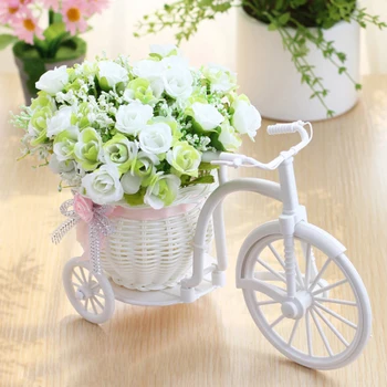 Cadou de Ziua îndrăgostiților Rattan vaza+ Flori de Metri peisaj de primăvară a crescut de flori artificiale set home decor Nunta Cadou de Ziua de nastere P20