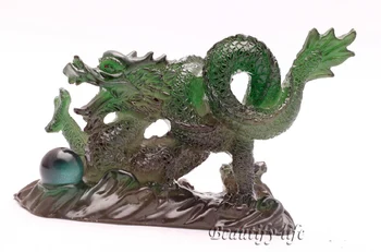 Cadou uimitor, Allochroic Mascota, Dragonul Verde, Fengshui, cele mai Bune Cadouri, cadou,arte și Meșteșuguri,Ornament va schimba culoarea,S1167A,