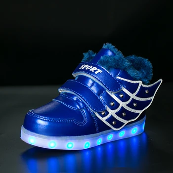 Caldă ca acasă 2017 Nou 25-37 Incarcator USB Adidași Stralucitoare Led Copii de Iluminat Pantofi Fete Baieti Add bumbac Luminos Adidas