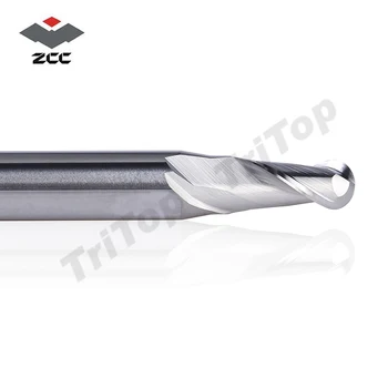 Calitate de TOP ZCC.CT AL-2B-R6.0 solidă carbură de tungsten 2 flaut minge nas end mill 12mm R6.0 frezat cnc cutter pentru aliaj de aluminiu