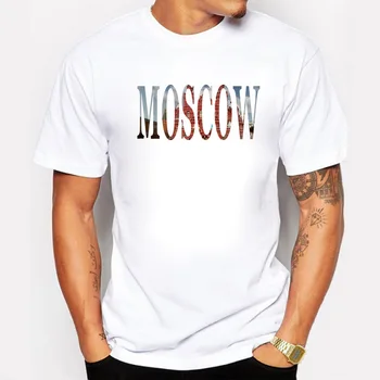 Capitala Rusiei Scop Tur de Oras Moscova Printuri Tricou Barbati din Bumbac Vara Fitness Îmbrăcăminte Tricou Homme Camiseta