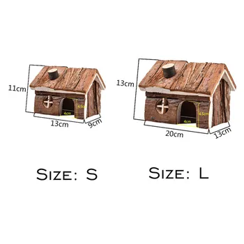 Casa din lemn Rafinat Casa cu coș de Fum pentru Hamster, cobai chinchilla de Înaltă Calitate