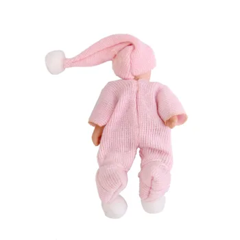 Casă de păpuși în Miniatură de Porțelan Păpuși Drăguț Copil de Dormit în Roz Pulover Clasic Pretinde Juca Păpuși pentru Copii Jucarii Creative Cadouri