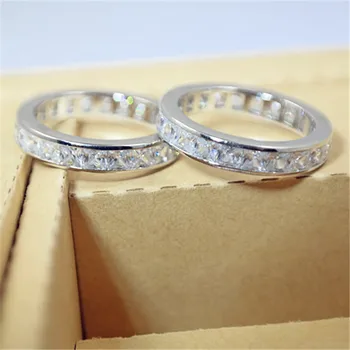 CC S925 Argint Lovers Inele Duble Pentru Barbati Design Simplu Angajament Ringen Mirele Nunta Bijuterii Dragostea Promit Bijoux CC655