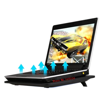 Cele mai noi Durabil Port USB 5 Ventilator de Răcire Cooler Stand Pad nolder pentru 14 15.6 inch Notebook Laptop