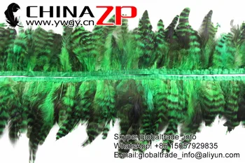 CHINAZP Fabrica Ieftine en-Gros 10Yards/lot Selectat, de Calitate de Top Vopsit Verde Chinchilla Cocoș Pene Fringe Trim