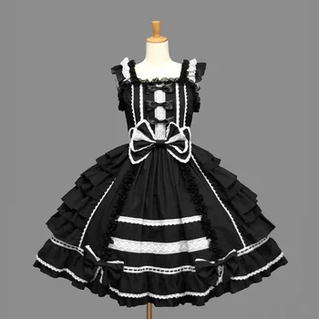 Classic Lolita Rochie Femei Stratificat Cosplay Costum de Bumbac JSK Rochie pentru Fata 10 Culori