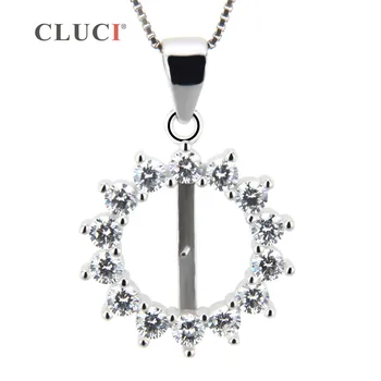 CLUCI livrare gratuita femei de bijuterii Soare Forma 925 sterling de argint colier pandantiv perle accesorii, se pot lipi pe pearl