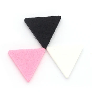 Colorate Parfum-capabil Simțit Tampoane pentru triunghi Ulei Esențial de Difuzie Parfum Medalion Pandantiv
