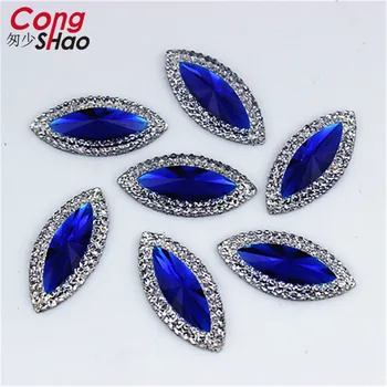 Cong Shao 100BUC 11*24mm Flatback Marquise Forma cristale și pietre de Rășină Stras ornamente DIY Bijuterii Accesorii YB471