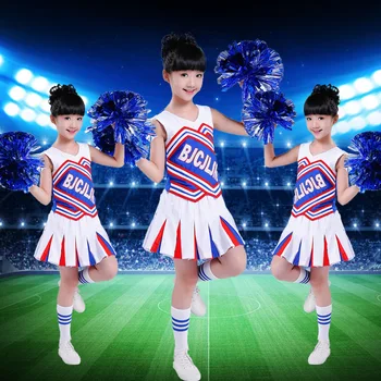 Copii Fotbal Majoreta Costum Copil Aerobic Gimnastica Tricouri Fata Majorete Uniforme De Performanță Costume Costume 89