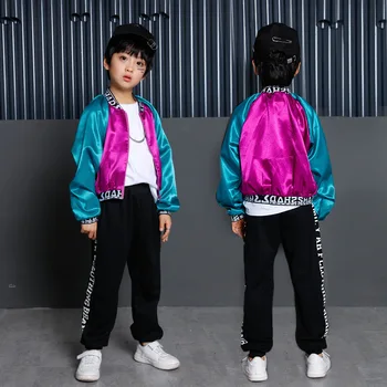 Copii Moda Sala de Jazz, Hip-Hop Concurs de Dans Costum Sacou Tricou maiouri Pantaloni pentru Fete de Îmbrăcăminte pentru Băieți Haine Purta