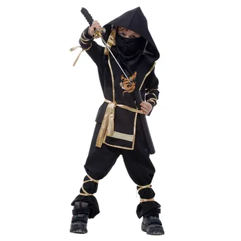 Copii Super Baiat frumos, Copii negru războinic ninja costume pentru Adulti Barbati Negru Hokkaido ninja Costume pentru Petrecerea de Halloween