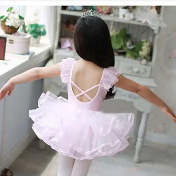 Copii Tutu Rochie de Balet pentru Copii, de culoare Roz de Lux Rochie de Balet Costume de Dans pentru Copii,Copilul de Dans Costum Bebelus Fete pentru dans