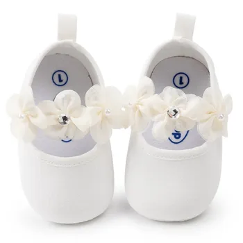 Copil nou-născut Fată Walker Primele Pantofi de Brand de Flori Arc Copilul Sugar Tesatura Fetita Papuceii 0-18M