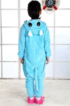 Copilul Unisex Petrecere de Halloween Hipopotam Salopeta Pijama de Flanel Pijama Animal Cosplays Onsie Onesie Charmander Kugurumi Costum