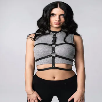 Cosplay harajuku femei curele suspensor sexy din piele talie umăr designeri ham centura pentru cadouri de anul nou