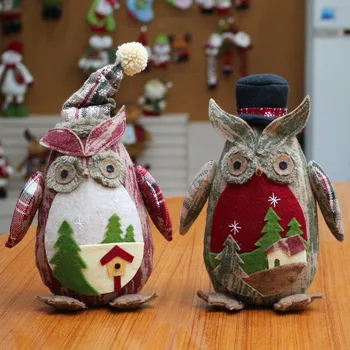 Creative de Crăciun de Pluș Bufnita Păpuși Festival de Crăciun, Ornamente, Jucarii Copii, Cadouri de Anul Nou pentru Decor Acasă
