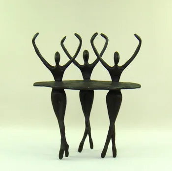 Creative Metal Fata de Balet Figurine Abstracte Fonta Înot Sincron Statuie Decor Cadou și Ambarcațiunile de Ornament Mobilier