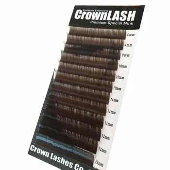 CrownLASH Ciocolata Maro BCD 0.10 8-13mm amestecat dimensiune tava Janpanese Stil de Extensie a Genelor