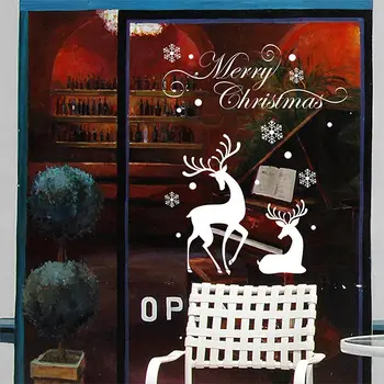 Crăciun Ren Vinil Autocolante de Perete Decalcomanii de Perete Amovibil vitrină Înaltă Calitate Wallpaper 3d Poster Decor Mural SA929