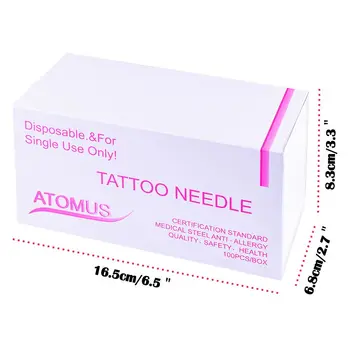 Cutie cu 100buc Unică folosință Sterilizate 5RL Tatuaj Ace (5 Round Liner) en-Gros de Aprovizionare pentru permanent, tatuaj body art