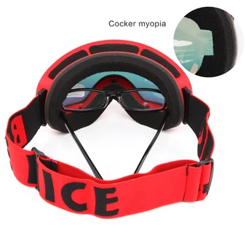 Cutie HD ochelari de Schi Dublu Anti-ceață, Zăpadă, Snowboard, Ochelari UV400 Mare sferice ochelari schi compatibil miopie Ochelari de Adult