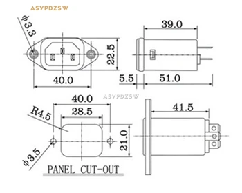 CW1D-10A-T EMI alimentare filtru Anti-interferențe AC 115V/250V Putere Filtru Purificator