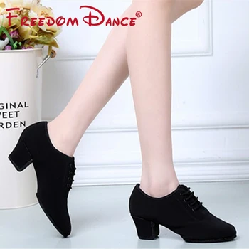 Dancesport Pantofi Rosu Negru Oxford latină Dans Pantofi Pentru Femei Doamnelor de Predare Pantofi T1-b Fete Tango sală de Bal Pantofi Toc 5cm