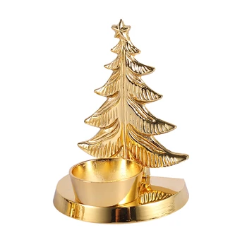 De Aur De Crăciun Sfeșnic Coroană De Flori Decor Fereastră Sfesnice Mobilier Lumina Lumânărilor Decor De Crăciun Ornamente